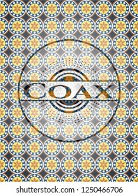 Coax arabic style emblem. Arabesque decoration.