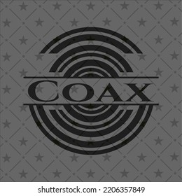 Coax dark emblem. Vector Illustration. Detailed. 