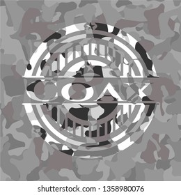 Coax on grey camo texture