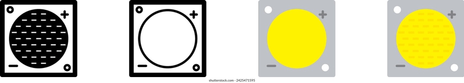  COB chip led icon , Vector illustration