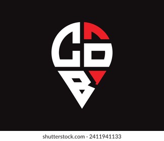 COB letter location shape logo design