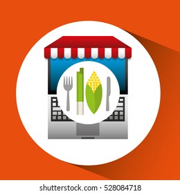 cob online shopping app vector illustration eps 10