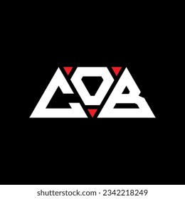 Diseño del logotipo de la letra del triángulo COB con forma triangular. Monograma de diseño del logotipo del triángulo de COB. Plantilla de logotipo vectorial de triángulo COB con color rojo. Logo triangular de COB Diseño sencillo, elegante y lujoso.