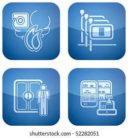 Cobalt 2D Squared Icons Set: Hotel