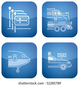 Cobalt 2D Squared Icons Set: Hotel