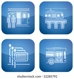 Cobalt 2D Squared Icons Set: Hotel