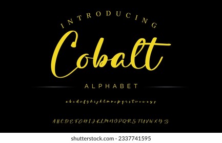 Cobalt Best Alphabet Beautiful Calligraphy Signature Font lettering handwritten