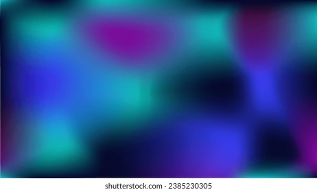 Cobalt black violet background for flyer, social media, ad, wallpaper, card, presentation. Turquoise blue multicolored blurred poster. Vector deep ocean style design. Indigo plum abstract gradient. 