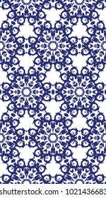 Cobalt blue abstract pattern, fashion design print