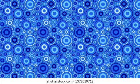 Cobalt Blue Geometric Circle Pattern Background Vector Graphic