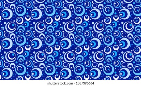 Cobalt Blue Geometric Circle Pattern Background