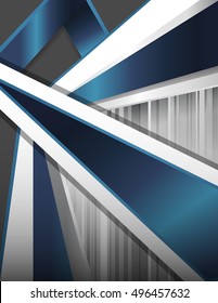 Cobalt Blue Ribbon Abstract Vector Background