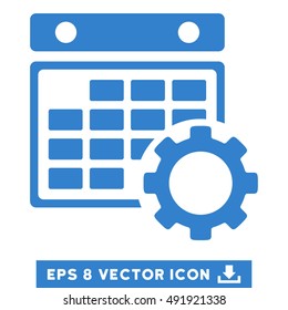Cobalt Calendar Configuration EPS vector icon. Illustration style is flat iconic symbol on a white background.