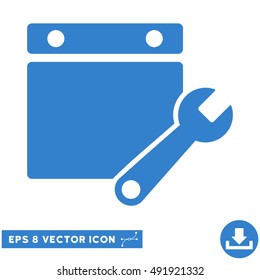 Cobalt Calendar Tuning EPS vector icon. Illustration style is flat iconic symbol on a white background.