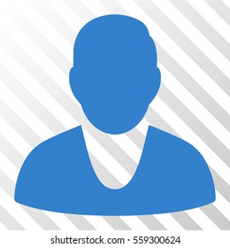 Cobalt Client interface toolbar pictogram. Vector pictograph style is a flat symbol on diagonally hatched transparent background.