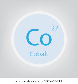 Cobalt Co chemical element icon- vector illustration