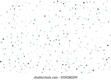 Cobalt Confetti Background. Azure Round Creative. Blue Falling Vector. Navy Glitter Holiday. Indigo Bubble Vector. Texture Explosion. Birthday Wedding. Carnival Random.