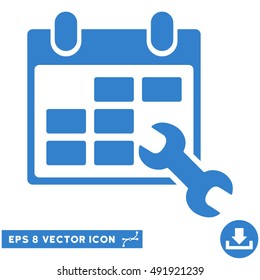 Cobalt Configure Timetable EPS vector icon. Illustration style is flat iconic symbol on a white background.