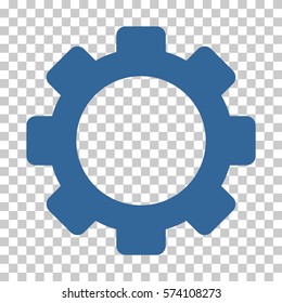 Cobalt Gear interface toolbar pictogram. Vector pictograph style is a flat symbol on chess transparent background.