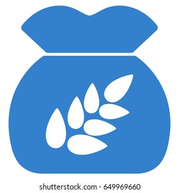 Cobalt Grain Harvest interface pictogram. Vector pictogram style is a flat symbol on diagonal hatch transparent background.