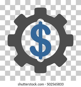 Cobalt And Gray Development Cost interface toolbar icon. Vector pictogram style is a flat bicolor symbol on chess transparent background.