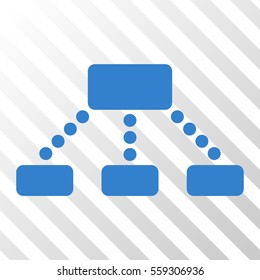 Cobalt Hierarchy toolbar pictogram. Vector pictograph style is a flat symbol on diagonal hatch transparent background.