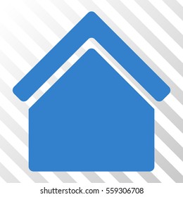 Cobalt Home toolbar pictogram. Vector pictograph style is a flat symbol on diagonal hatch transparent background.
