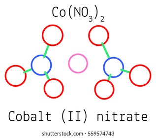 Cobalt II nitrate CoN2O6 molecule isolated on white