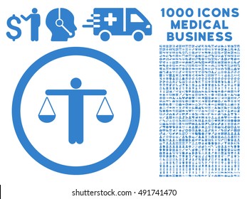 Cobalt Lawyer vector rounded icon. Image style is a flat icon symbol inside a circle, white background. Bonus clip art is 1000 medical business symbols.