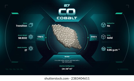 Cobalt Parodic Table Element 27-Fascinating Facts and Valuable Insights-Infographic vector illustration design