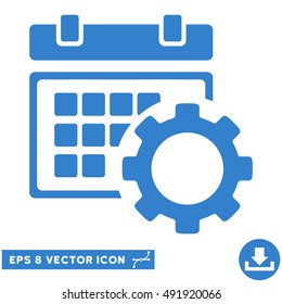 Cobalt Schedule Options EPS vector icon. Illustration style is flat iconic symbol on a white background.
