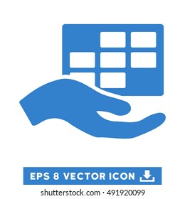 Cobalt Service Schedule EPS vector icon. Illustration style is flat iconic symbol on a white background.