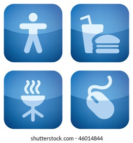Cobalt Square 2D Icons