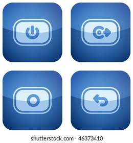 Cobalt Square 2D Icons Set: Phone display