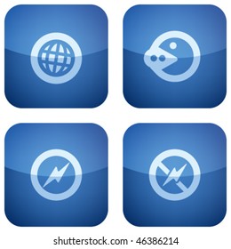 Cobalt Square 2D Icons Set: Phone display