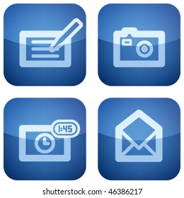 Cobalt Square 2D Icons Set: Phone display