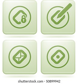 Cobalt Square 2D Icons Set: Computer File Types