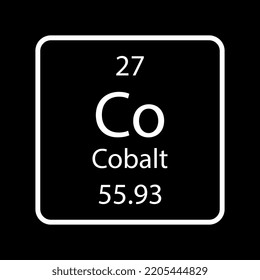 Cobalt Symbol Chemical Element Periodic Table Stock Vector (Royalty ...