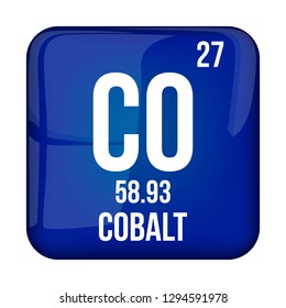 Cobalt Symbolchemical Element Periodic Table On Stock Vector (Royalty ...