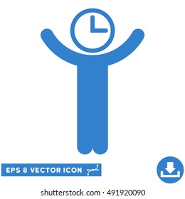 Cobalt Time Manager EPS vector icon. Illustration style is flat iconic symbol on a white background.