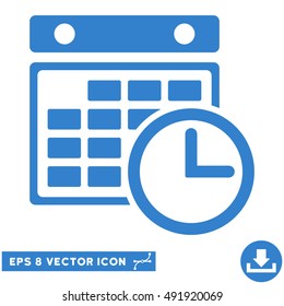 Cobalt Timetable EPS vector pictogram. Illustration style is flat iconic symbol on a white background.