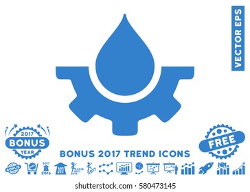 Cobalt Water Service pictogram with bonus 2017 trend pictograms. Vector illustration style is flat iconic symbols, white background.