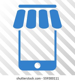 Cobalt Webstore toolbar pictogram. Vector pictogram style is a flat symbol on diagonally hatched transparent background.