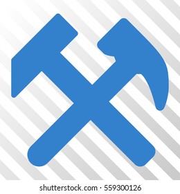 Cobalt Work interface icon. Vector pictograph style is a flat symbol on diagonal hatch transparent background.