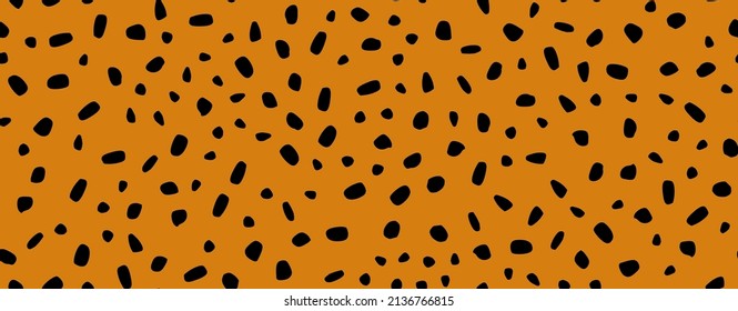 Cobble Dot Giraffe. Random Wall Stone. Seamless Blob Stone. Irregular Vector Dot. Brown Round Polkadot Background Animal. Giraffe Cobble Surface. Black Random Drawn Cobblestone Hand Stone Pattern.