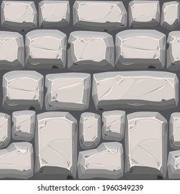 Piedras adobadas textura sin fisuras, patrón de caminos vintage gris para papel pintado.