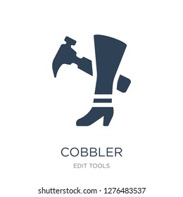 cobbler icon vector on white background, cobbler trendy filled icons from Edit tools collection, cobbler vector illustration