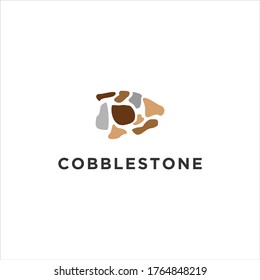 cobblestone logo icon illustration vector graphic download