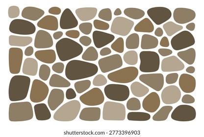 Cobblestone pattern floor with stone mosaic path and seamless pavement pebble. Vector road background with ground cobblestone block and arched icon texture. Wall street cobblestone with tile.
