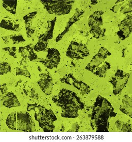 Cobblestone pavement  overgrown with moss. Vector background
